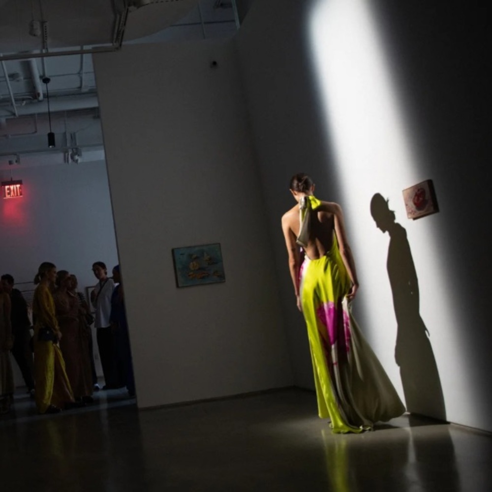 Silvia Tcherassi Chartreuse ‘Sherry’ Silk Gown - Picture 11 of 17